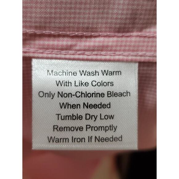 Pronto Uomo Mens Pink 100% Cotton Collared Long Sleeve Button Down Shirt Size 2X - Picture 8 of 10